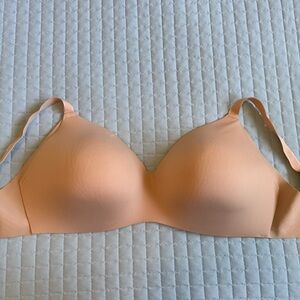 Knix WingWoman Contour Bra Sz 7++ 36G Cream Nude Beige Molded Wireless EUC